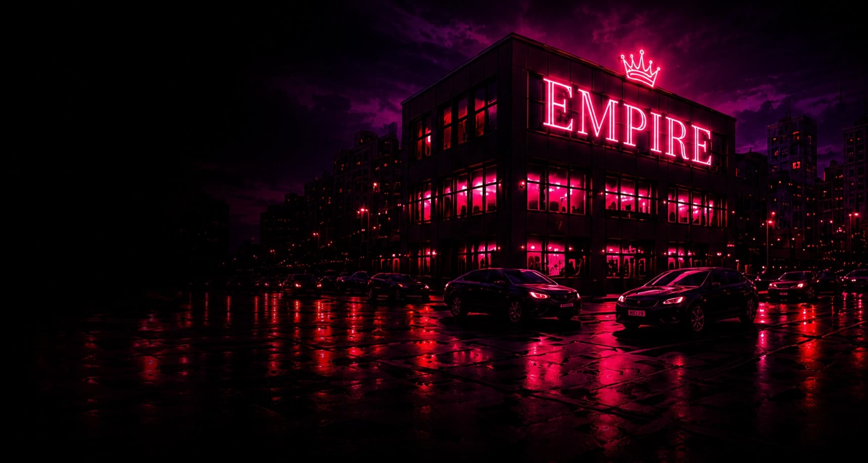 Empire Escorts office-managed outcall agency in Sheffield lit up at night