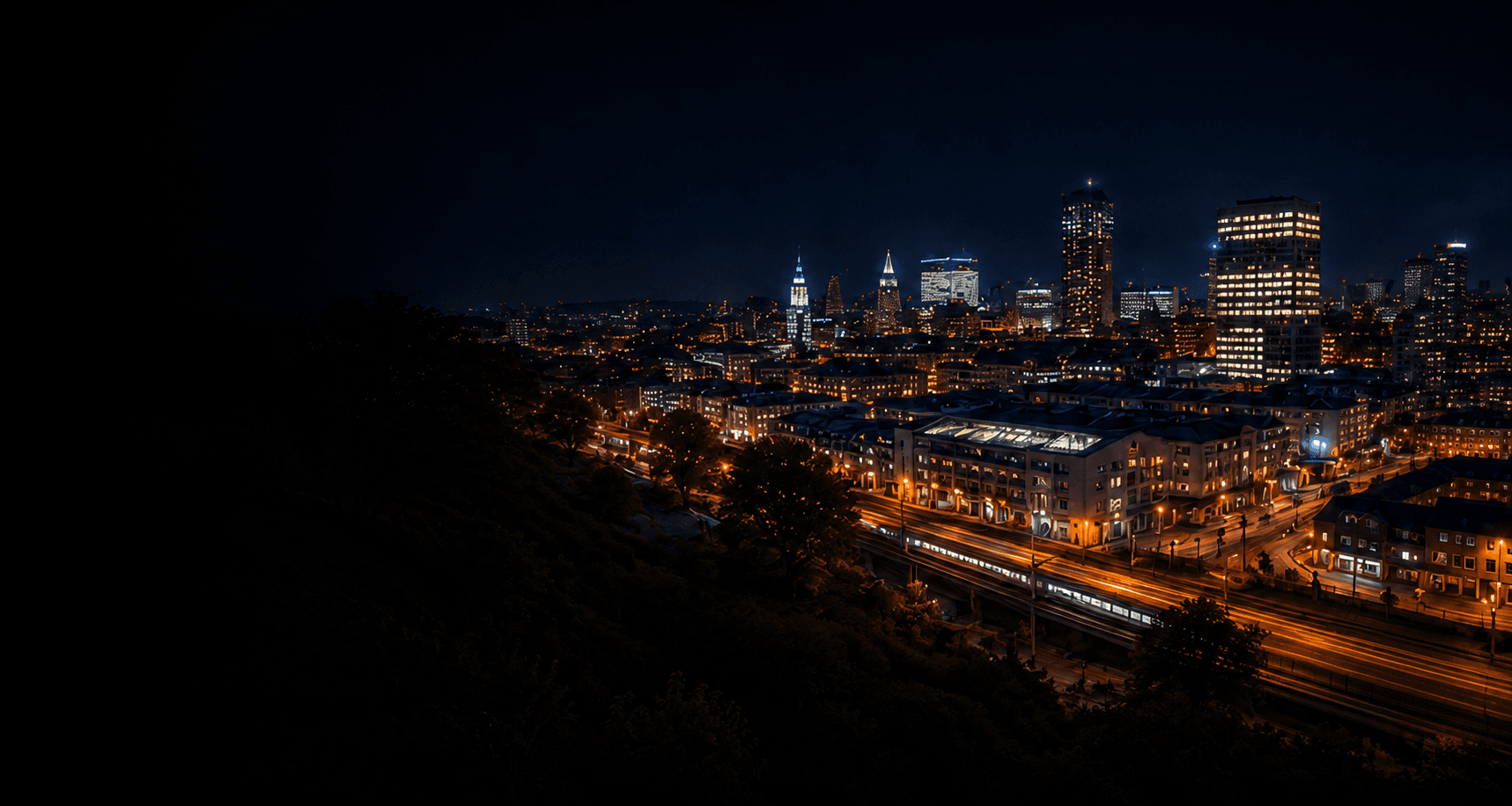 Sheffield at night