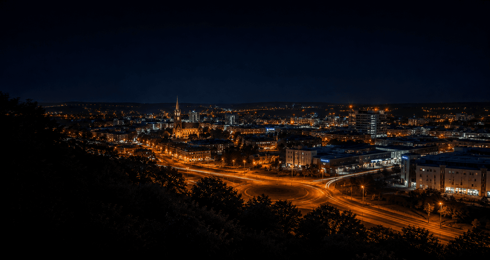 Rotherham at night