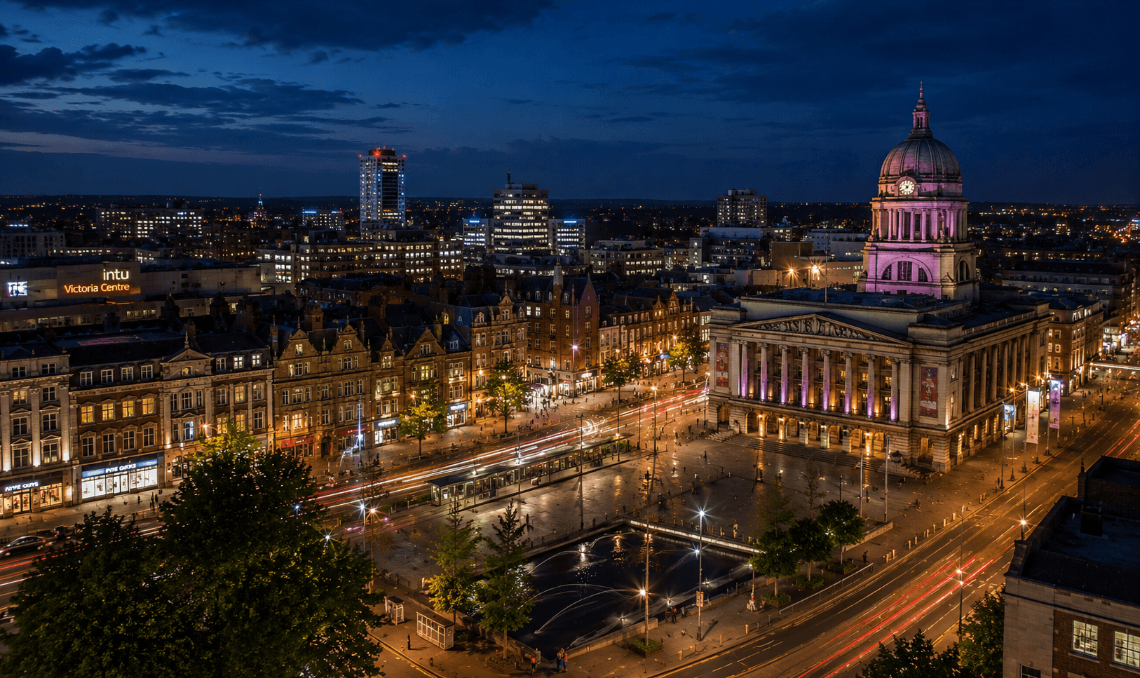 Nottingham at night